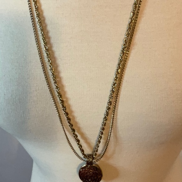 Ruby Rd Gold Tone‎ Long Necklace Double Chain - Picture 4 of 6
